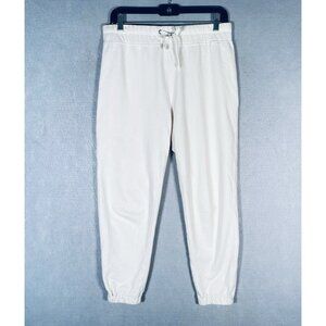 James Perse Womens Pants 1 Small Cream Cotton Sweatpants Lounge Quilt Luxury